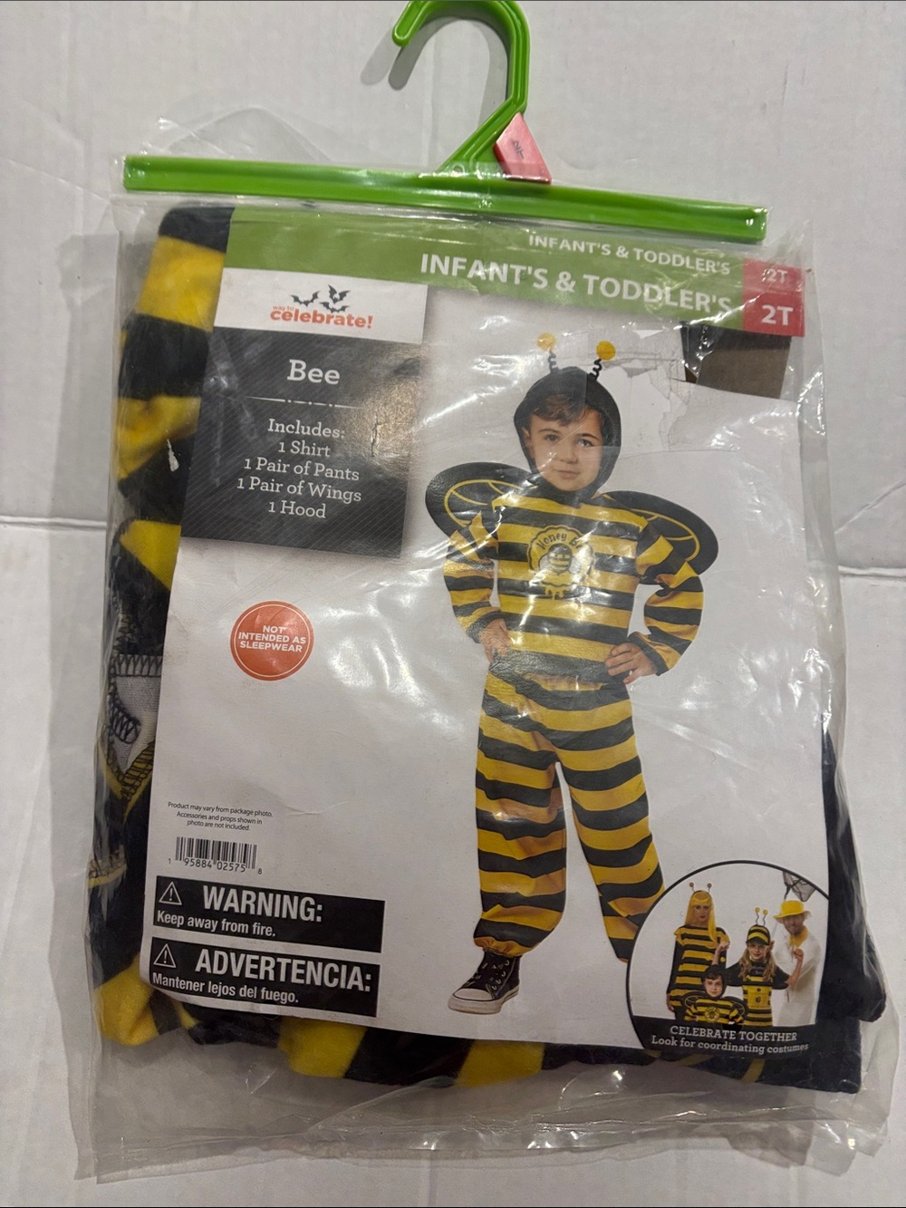 Kids Bee Costume - Black & Yellow - 2T